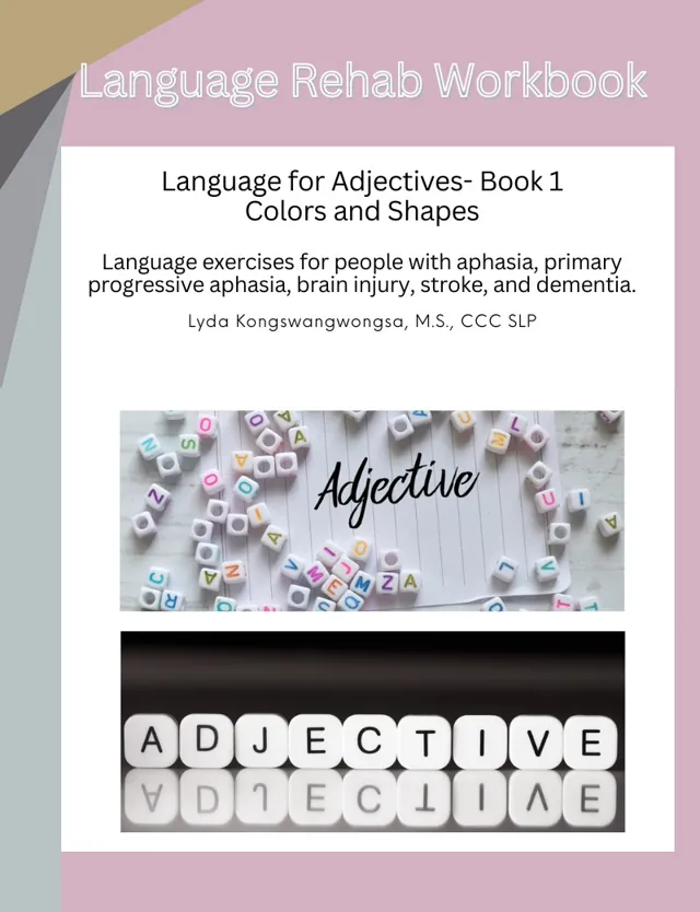 Language for Adjectives workbook cover — Colors and Shapes